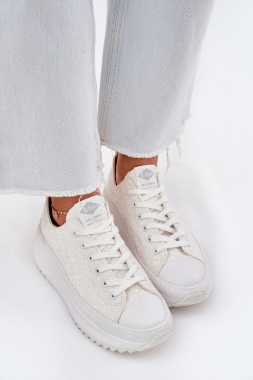 Freizeitschuhe Z Haftem mit einer Plattform Lee Cooper LCIN-25-31-3465L Zueiße Farbe Freizeitschuhe Z Haftem mit einer Plattform Lee Cooper LCIN-25-31-3465L Zueiße Farbe