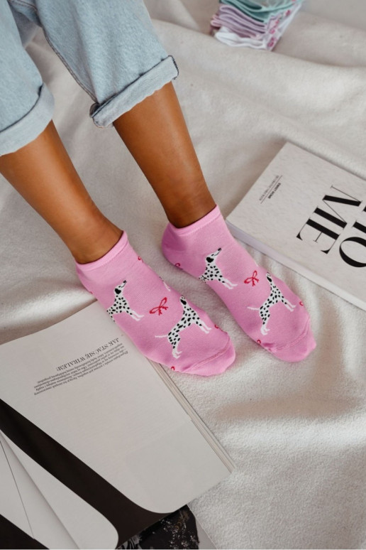 Socken Feminin Dalmatyńczyk pinke Farbe Socken Feminin Dalmatyńczyk pinke Farbe