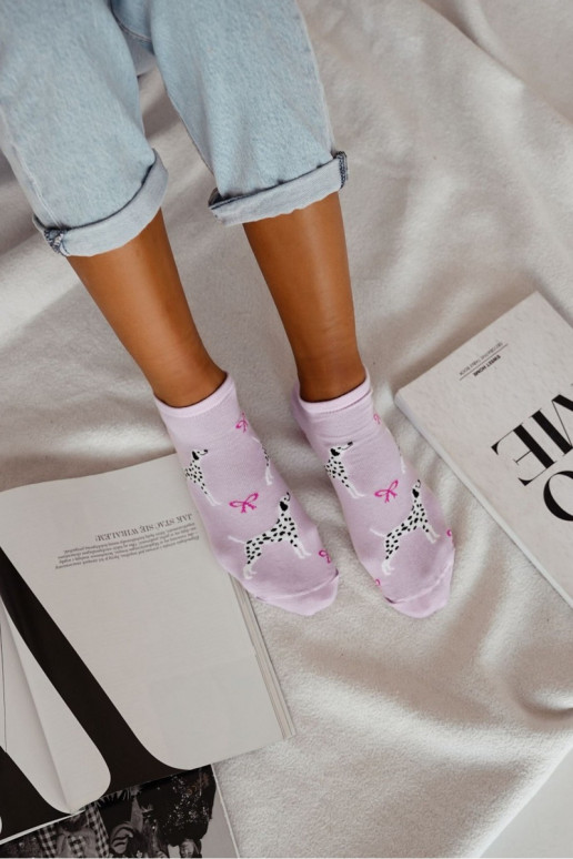 Socken Feminin Dalmatyńczyk Violette Farbe Socken Feminin Dalmatyńczyk Violette Farbe