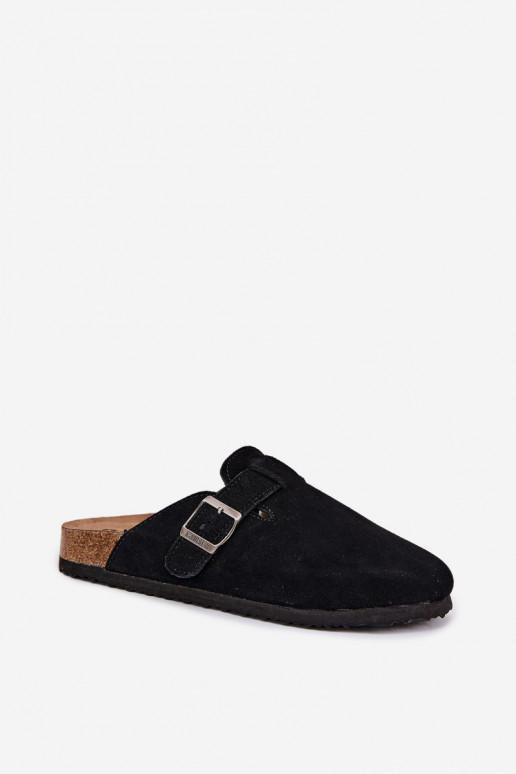 INildlederpantoffeln Verstopfungen Feminin mit Schnallen Big Star RR274A384 schZuarze Farbe