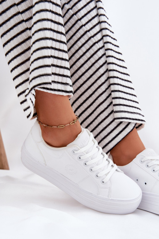 Eko Haut Freizeitschuhe mit einer Plattform Big Star RR274298 Zueiße Farbe Eko Haut Freizeitschuhe mit einer Plattform Big Star RR274298 Zueiße Farbe