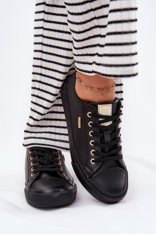 Freizeitschuhe aus Öko-Leder Big Star RR274749 schZuarze Farbe