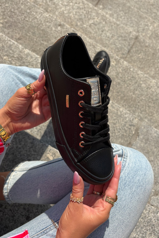 Freizeitschuhe aus Öko-Leder Big Star RR274749 schZuarze Farbe