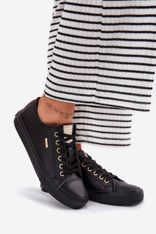 Freizeitschuhe aus Öko-Leder Big Star RR274749 schZuarze Farbe