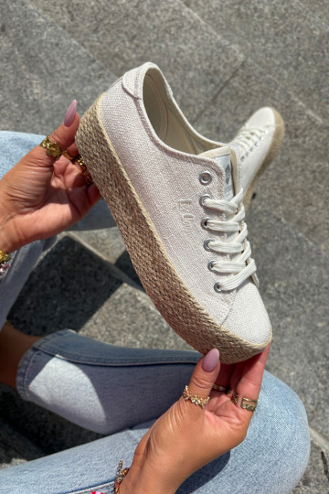 Freizeitschuhe mit einer Plattform Mit Zopf Lee Cooper LCIN-25-02-3284 elfenbeinfarbe