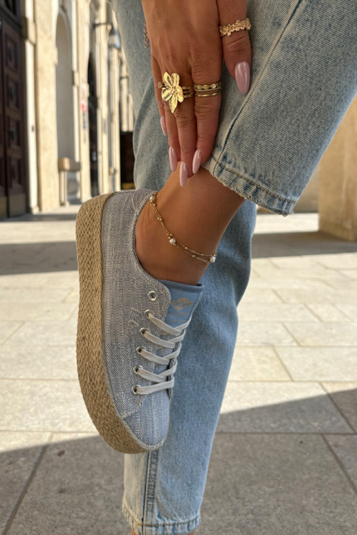 Freizeitschuhe mit einer Plattform Mit Zopf Lee Cooper LCIN-25-02-3283 blaue Farbe