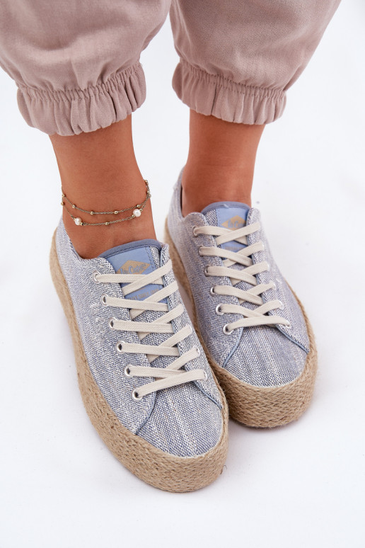 Freizeitschuhe mit einer Plattform Mit Zopf Lee Cooper LCIN-25-02-3283 blaue Farbe
