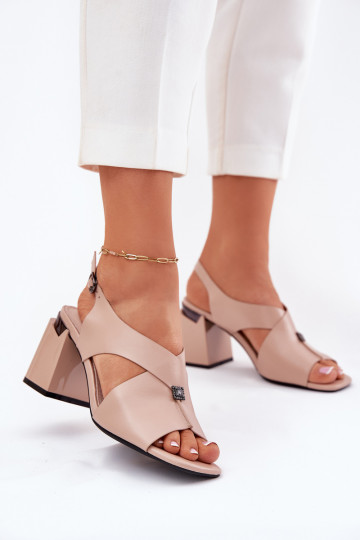 Eleganter Stil Damen-Sandalen mit hohen Absätzen Vinceza 62238 Beige