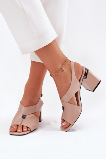 Eleganter Stil Damen-Sandalen mit hohen Absätzen Vinceza 62238 Beige 2