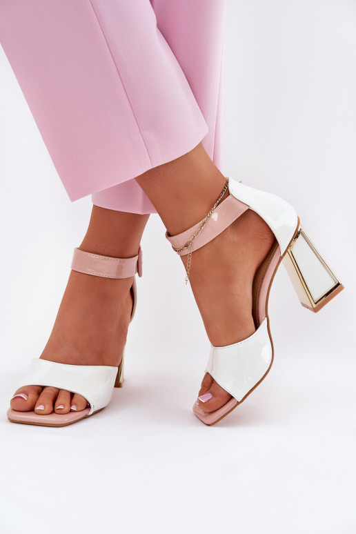 Lackierte Sandalen für Damen mit Absätzen Vinceza 20266 Zueiße Farbe