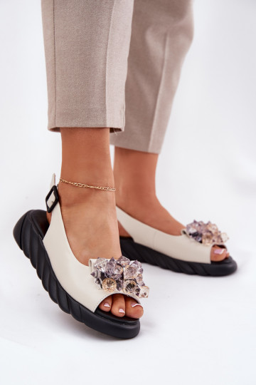 Damensandalen Feminin mit leuchtenden Augen Artiker 54C1627 Beige 2