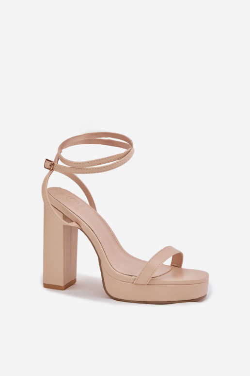 Damensandalen Aufzeichnen Z mit Streifenem Beige Fevenne Damensandalen Aufzeichnen Z mit Streifenem Beige Fevenne