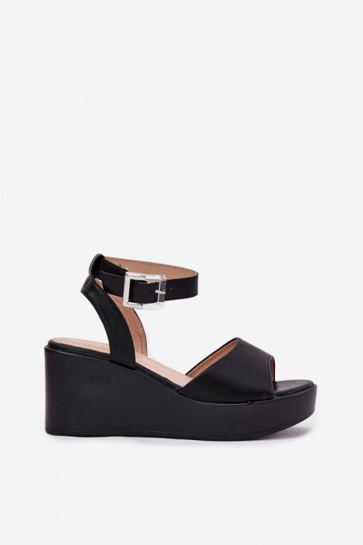 Damensandalen Auf einem Keil schZuarze Farbe Efrina Damensandalen Auf einem Keil schZuarze Farbe Efrina