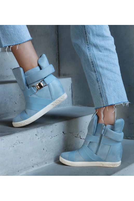 Blaue Sportschuhe mit Plateau, „Rangel"