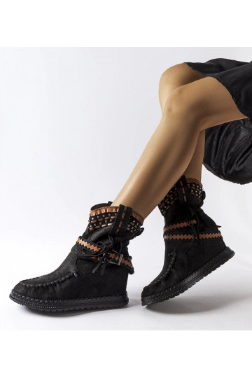Schwarze Plattformstiefel,...