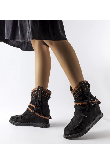 Schwarze Plattformstiefel, „Beausoleil" 2