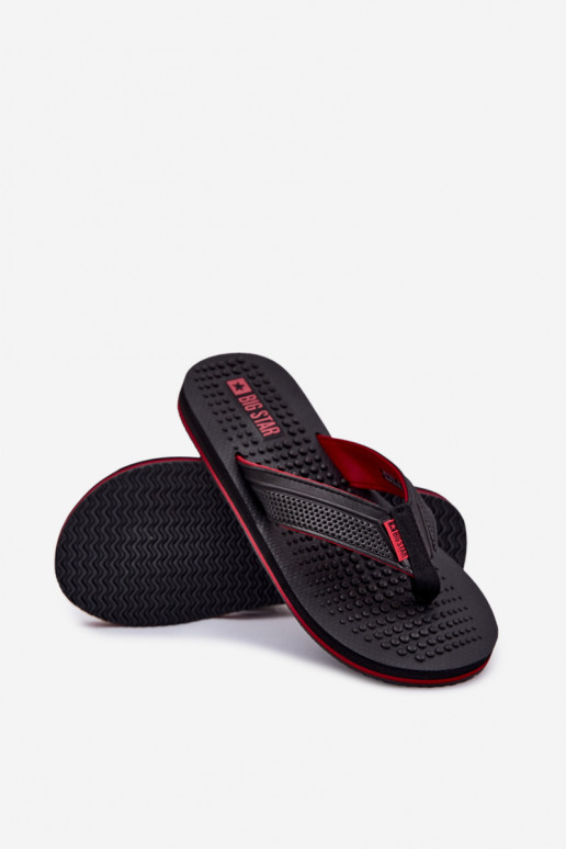 Männlich Hausschuhe Hausschuhe Big Star RR174441 schZuarze Farbe