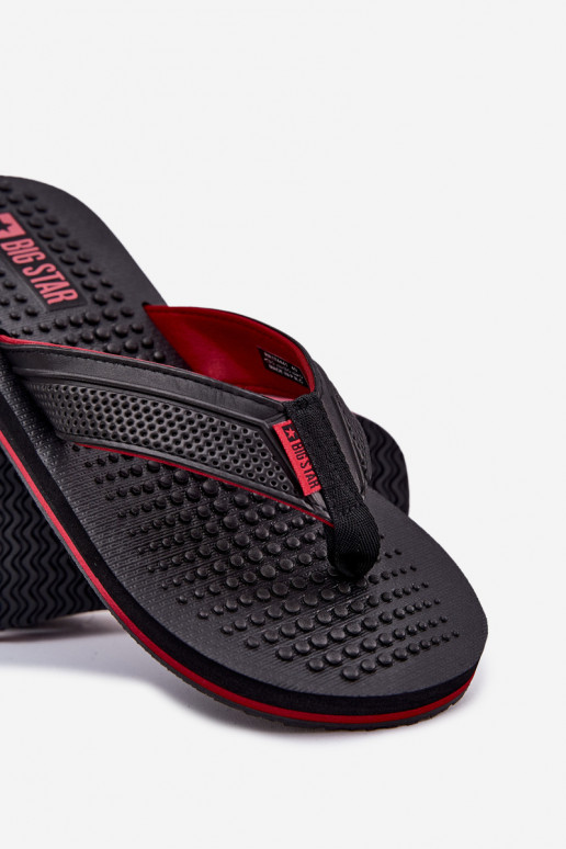 Männlich Hausschuhe Hausschuhe Big Star RR174441 schZuarze Farbe