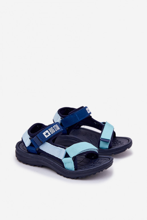 Sandalen Kindisch mit Klebeverschlüssen Big Star RR374520 Dunkelblau