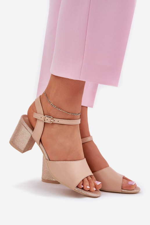 Damen-Sandalen mit hohen Absätzen Vinceza 20275 Beige