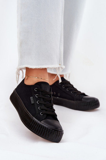 Schwarze Freizeitschuhe mit Plateausohle, Big Star RR274775