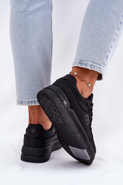 Niedrig Sneakers Stilvollllschuhe Feminin Big Star RR274A311 HI-POLY SYSTEM schZuarze Farbe