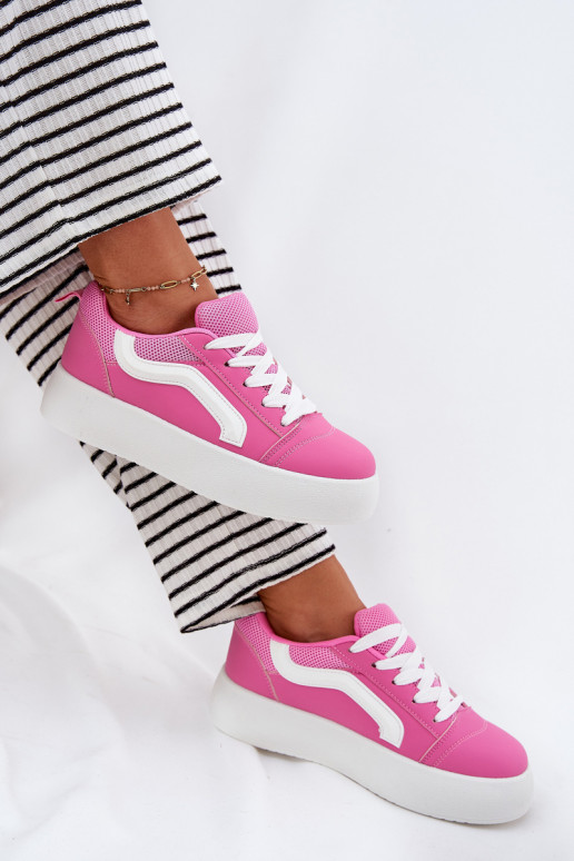 Sneakers Stilvollllschuhe Feminin mit einer Plattform pinke Farbe Tellnira