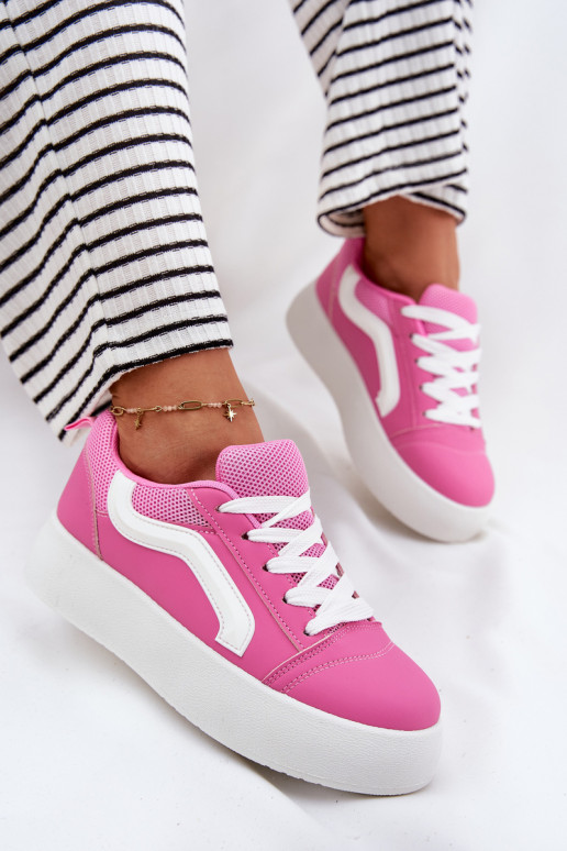 Sneakers Stilvollllschuhe Feminin mit einer Plattform pinke Farbe Tellnira