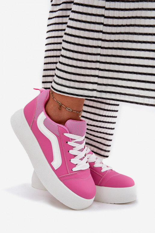 Sneakers Stilvollllschuhe Feminin mit einer Plattform pinke Farbe Tellnira