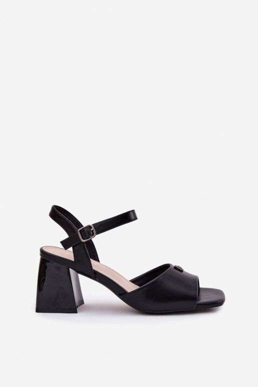 Damen-Sandalen mit hohen Absätzen Vinceza 62235 schZuarze Farbe