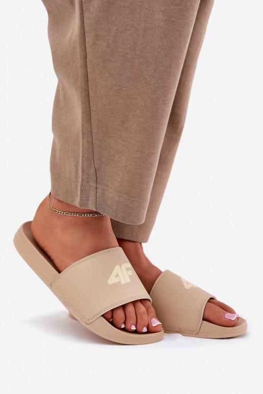 Damenhausschuhe 4F 4FRMM00FSLIF010-83S Beige