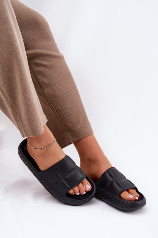 Leichte Hausschuhe Damenhausschuhe LEE MAYA SLIDER INOMEN LOIN 50251016 schZuarze Farbe