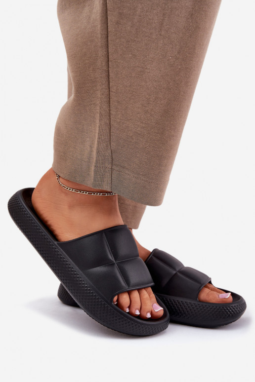 Leichte Hausschuhe Damenhausschuhe LEE MAYA SLIDER INOMEN LOIN 50251016 schZuarze Farbe