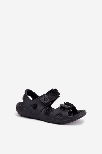 Leichte Hausschuhe Sandalen Kindisch Big Star RR374513 schZuarze Farbe