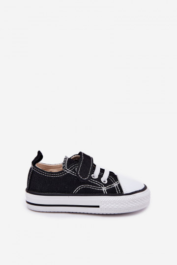 Schwarze Kindersneaker mit Klettverschluss, „Obidana" 2