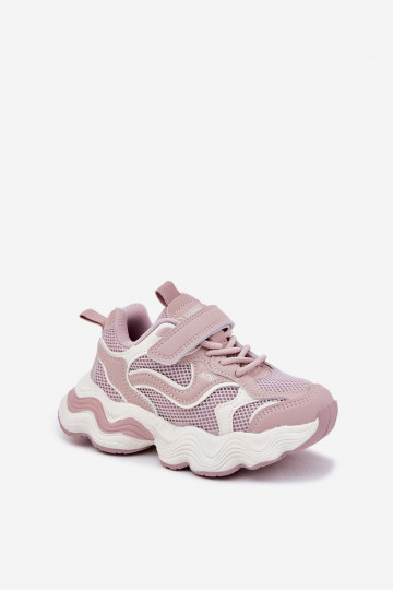 Sneakers Stilvollllschuhe Kindisch Auf dicker Sohle pinke Farbe Lianees