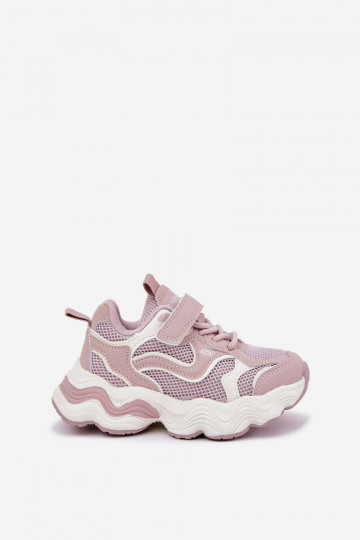 Sneakers Stilvollllschuhe Kindisch Auf dicker Sohle pinke Farbe Lianees 2