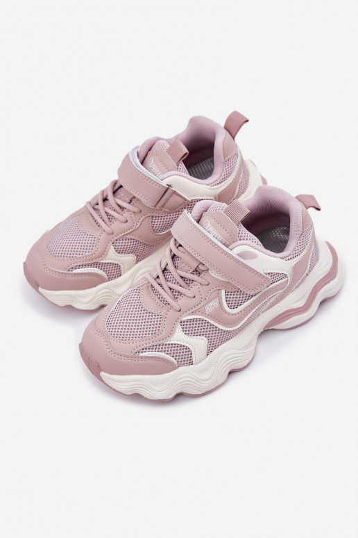 Sneakers Stilvollllschuhe Kindisch Auf dicker Sohle pinke Farbe Lianees