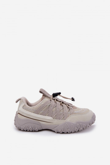 Elfenbeinfarbene Kinderschuhe im Sportstil mit Reißverschluss, „Įjungtanelita" 2