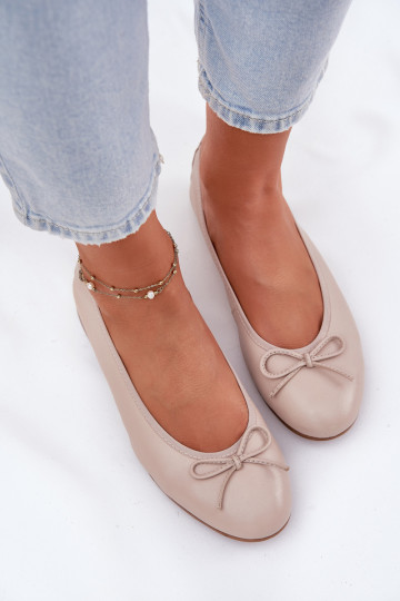 Beige Damen Ballerinas, „Taituriciejka P6800-04"