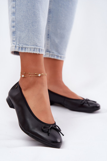 Schwarze Damen Ballerinas, „Taituriciejka P6800-01"