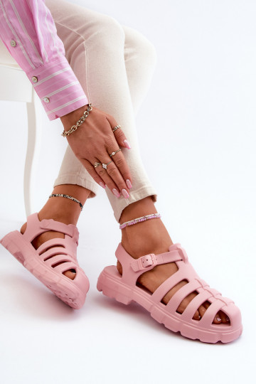 Feminin Leichte Hausschuhe Sandalen pinke Farbe Gasaria 2