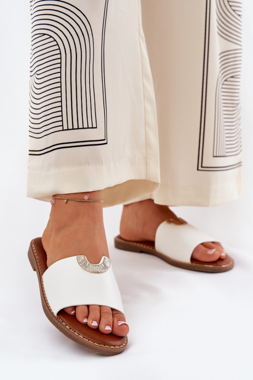 Damen weiße Pantoletten aus... Damen weiße Pantoletten aus...