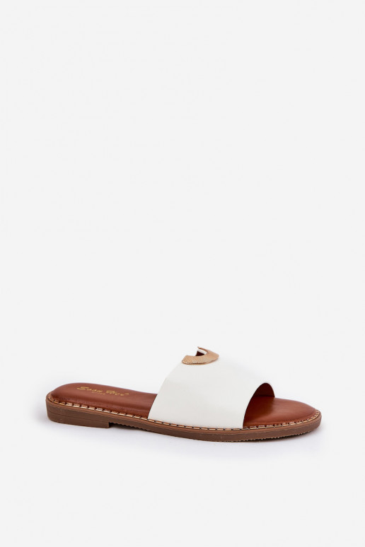 Damen weiße Pantoletten aus... Damen weiße Pantoletten aus...