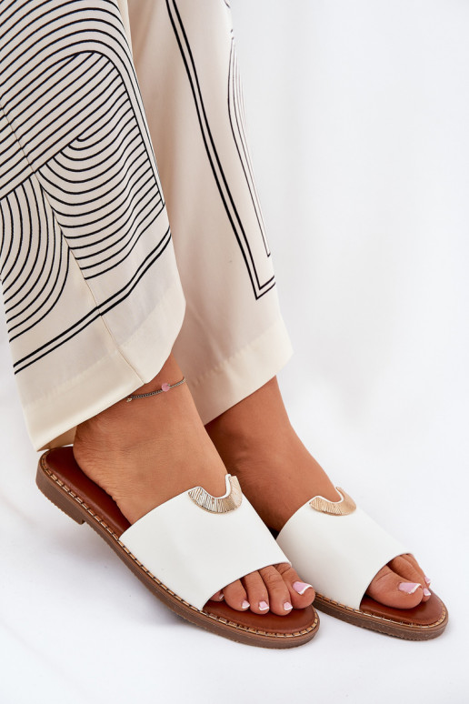 Damen weiße Pantoletten aus... Damen weiße Pantoletten aus...