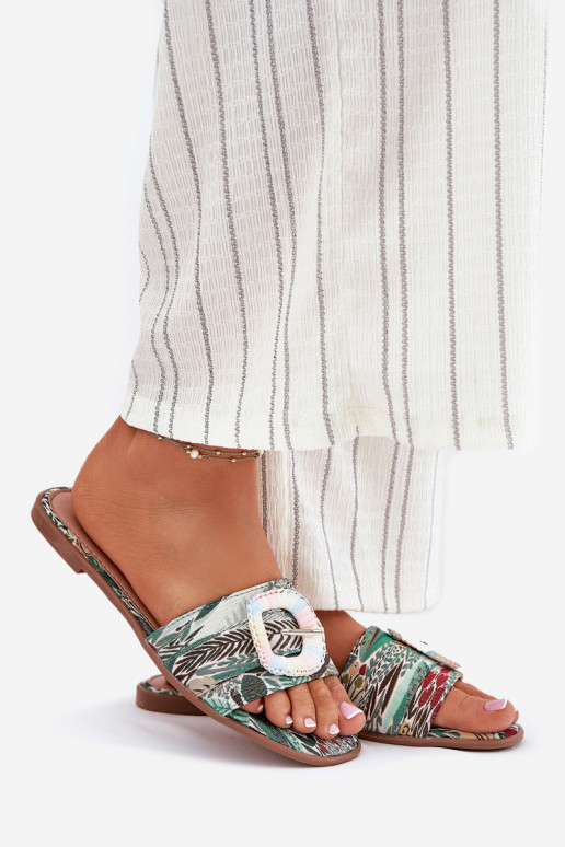 gleichschenklig Damenhausschuhe dekorieren mit Schnallen Verschiedene Farben Clariola