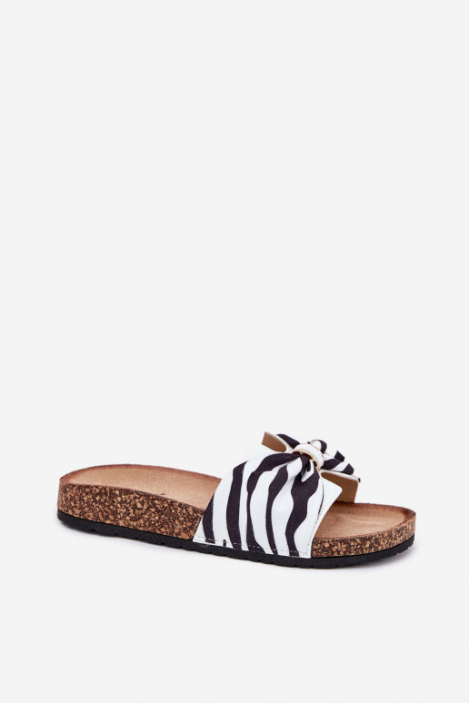 Damenhausschuhe mit einer Plattform Zebra Mevuna