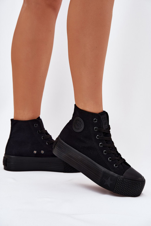 Freizeitschuhe mit einer Plattform Big Star RR274742 schZuarze Farbe Freizeitschuhe mit einer Plattform Big Star RR274742 schZuarze Farbe