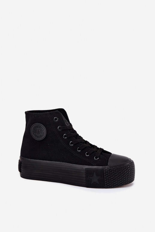 Freizeitschuhe mit einer Plattform Big Star RR274742 schZuarze Farbe Freizeitschuhe mit einer Plattform Big Star RR274742 schZuarze Farbe