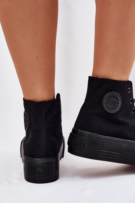 Freizeitschuhe mit einer Plattform Big Star RR274742 schZuarze Farbe Freizeitschuhe mit einer Plattform Big Star RR274742 schZuarze Farbe
